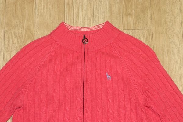 (55) 1443. 헤지스/코랄핑크 집업니트자켓--3