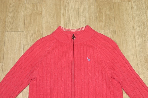 (55) 1443. 헤지스/코랄핑크 집업니트자켓--2