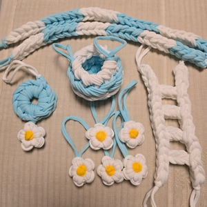 피그미다람쥐 햄스터 양말목 바인 50cm, 포치 등 10종 구성 이미지