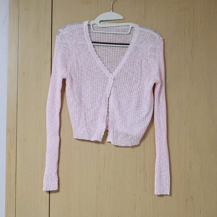 새상품) 프렌치오브 도브 린넨 크롭 골지 니트 가디건 살안타템 이미지