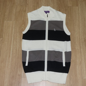 (55) 1437. 헤지스골프/삼색단가라 집업조끼