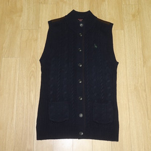 (55)1406. 헤지스/네이비체인 롱가디건조끼