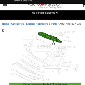 아우디 A7 그릴 센터플레이트 A7 센터그릴 플레이트 K8807233 A7 4K 그릴 A6 그릴 서포터 부품OIO 이미지