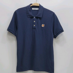 메종키츠네 22SS 폭스 헤드 패치 클래식 폴로 티셔츠 / 남 100 네이비 이미지