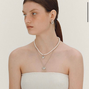 에스실 진주 하트 목걸이 팝니다