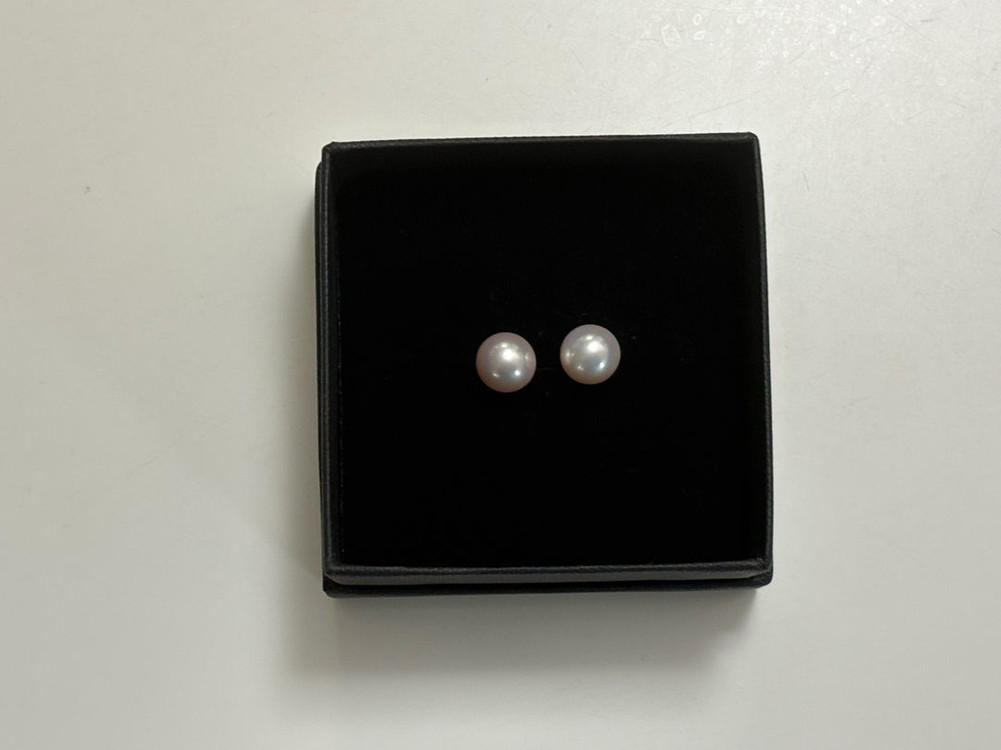 급처(가격고정)봉긋 러브비지 9mm 담수진주 귀걸이 핑크펄 18k 로즈골드 이미지
