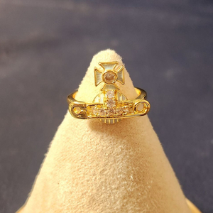 비비안 반지 옷핀 행성 우주선 반지 오픈링 (새상품) 이미지