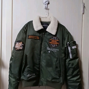 그루브라임 패치로고 이글 투웨이 항공점퍼(L사이즈)