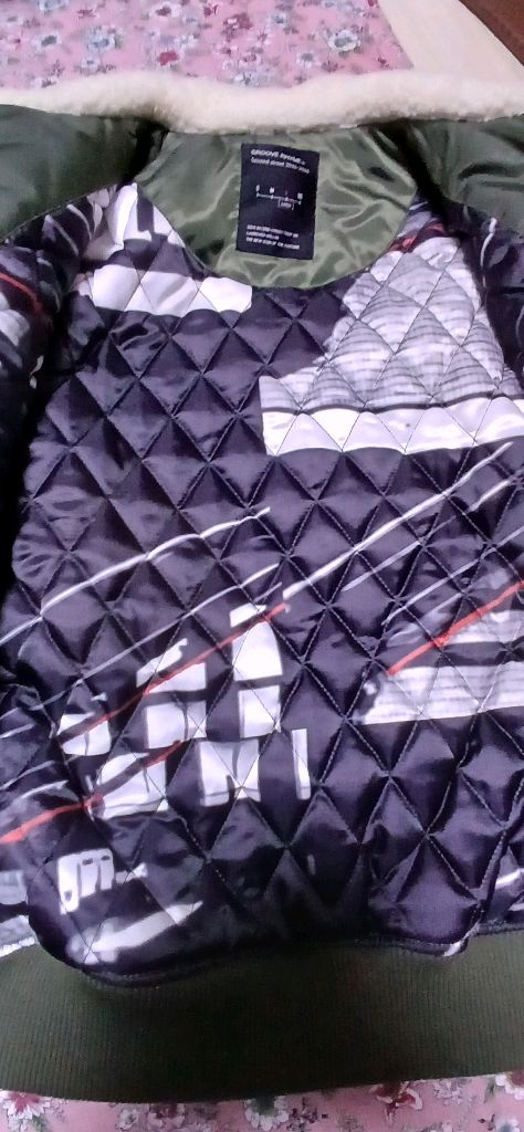 그루브라임 패치로고 이글 투웨이 항공점퍼(L사이즈)--9