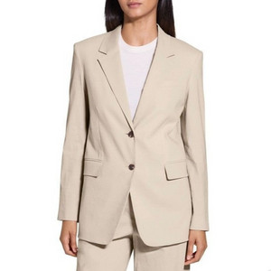 띠어리 베이지 린넨 자켓