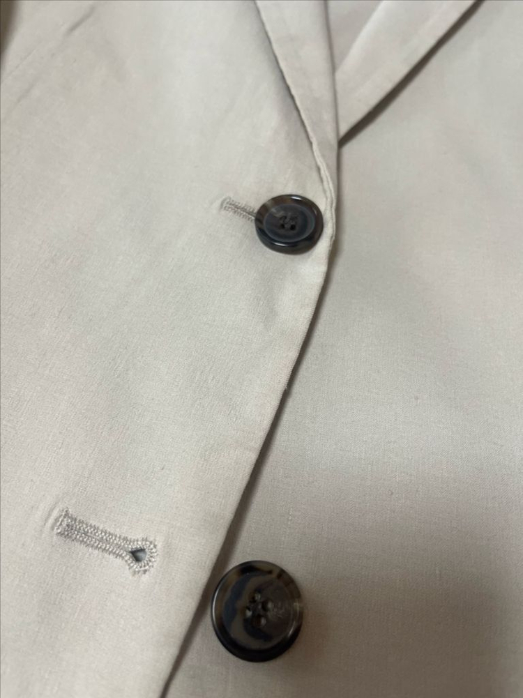 띠어리 베이지 린넨 자켓--4