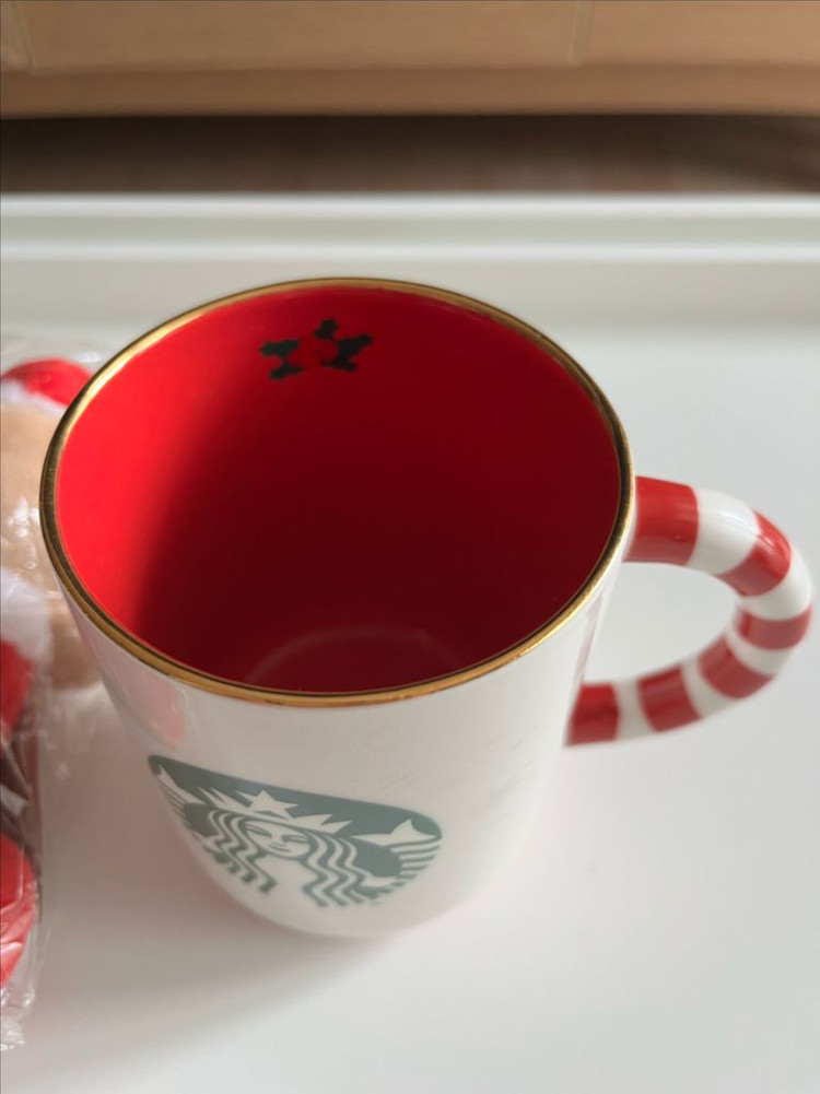 스타벅스 크리스마스 캔디케인 머그 & 곰인형--3