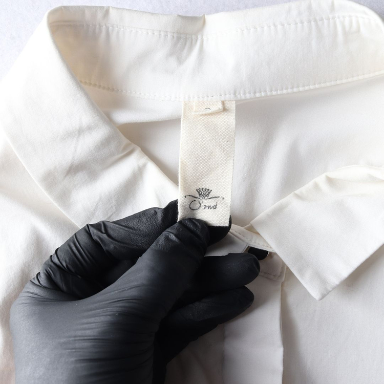 오즈세컨 화이트 벌룬 소매 커프스 코튼 셔츠 블라우스 M 이미지