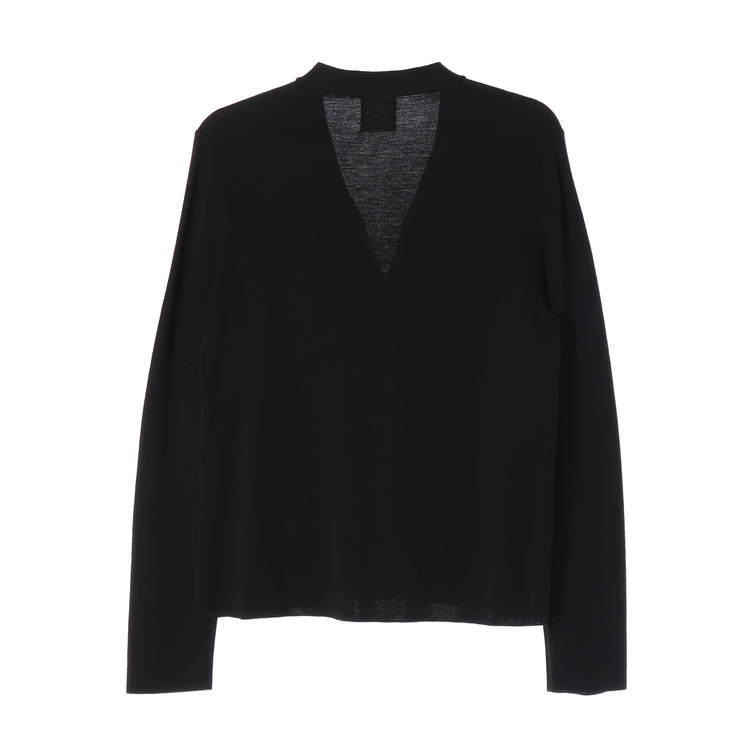 KUHO 구호 블랙 배색 레이어드 버튼 울 니트 가디건 S 이미지