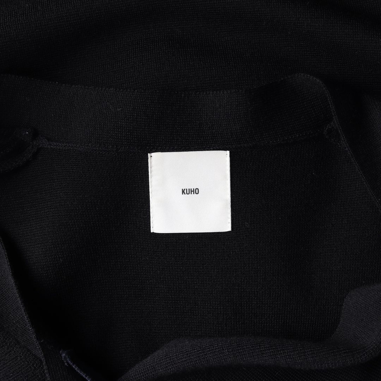 KUHO 구호 블랙 배색 레이어드 버튼 울 니트 가디건 S 이미지
