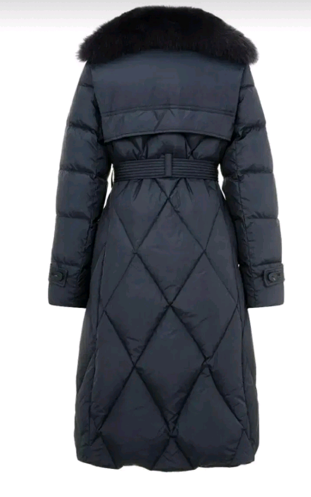 [새상품]보브(VOV) 구스다운 폭스퍼 트렌치 패딩코트 이미지