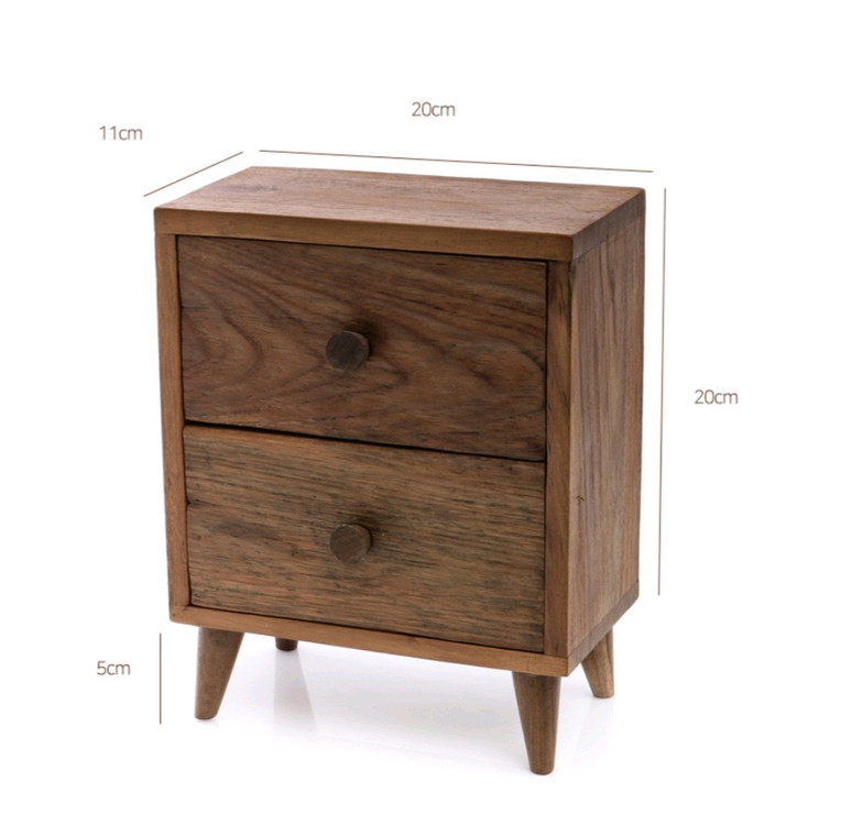 티크 원목 미니 수납함 서랍장 이미지