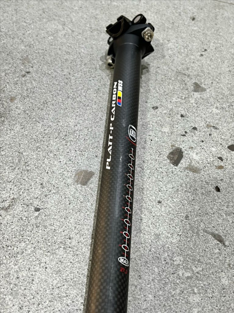 플랫 초경량 카본싯포스트 27.2mm--2
