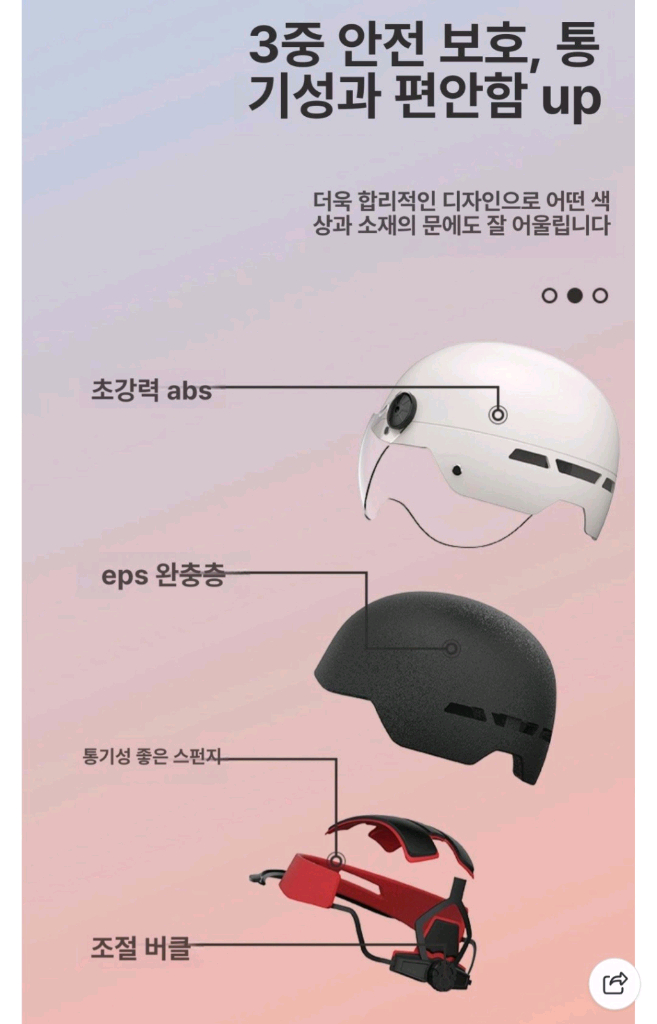 스쿠터 자전거 헬멧 화이트 하이바 바이크 오픈페이스 이미지