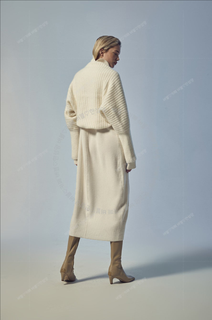 22년 한섬 시스템 SYSTEM 울 알파카 모헤어 니트 볼레로 가디건 이미지