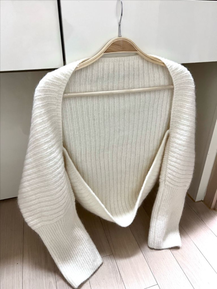 22년 한섬 시스템 SYSTEM 울 알파카 모헤어 니트 볼레로 가디건 이미지