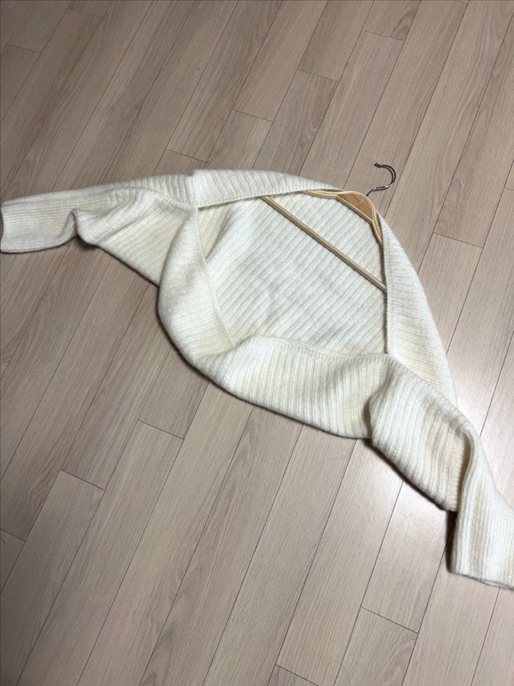 22년 한섬 시스템 SYSTEM 울 알파카 모헤어 니트 볼레로 가디건 이미지