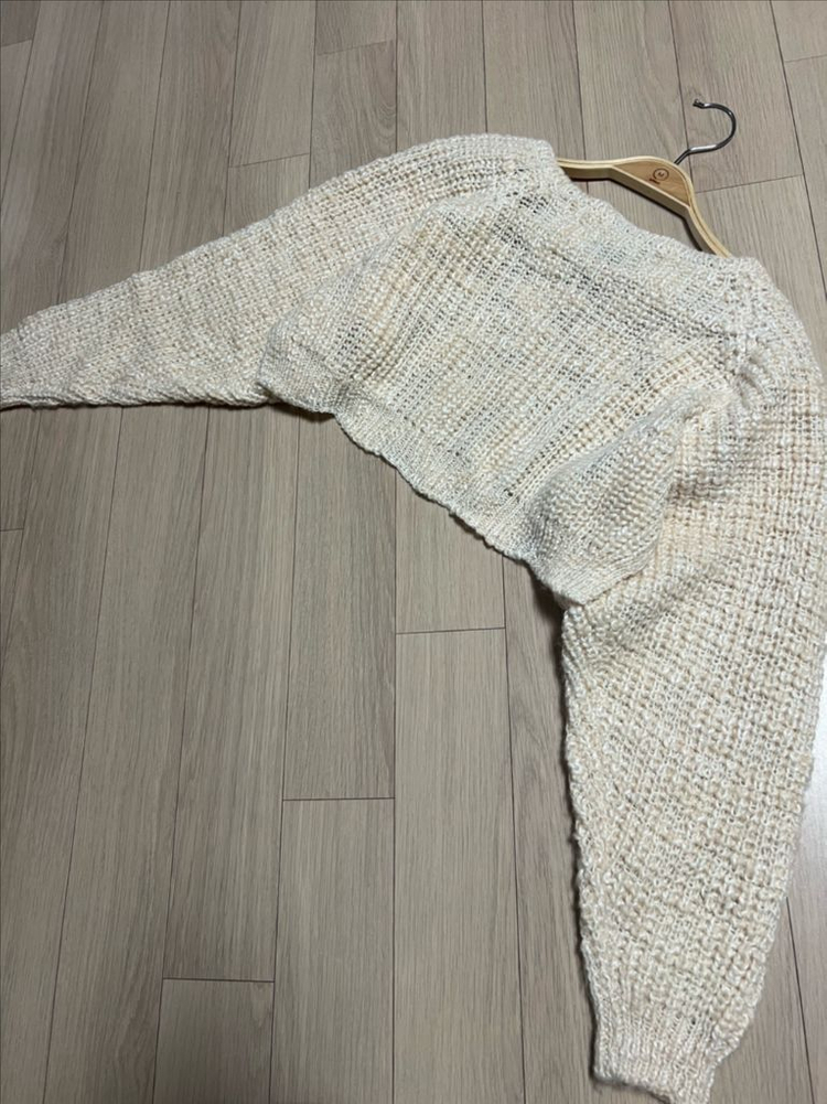 소프트서울 믹스드 컬러 니트 볼레로 가디건 이미지