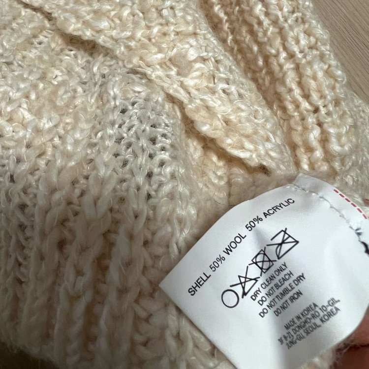 소프트서울 믹스드 컬러 니트 볼레로 가디건 이미지