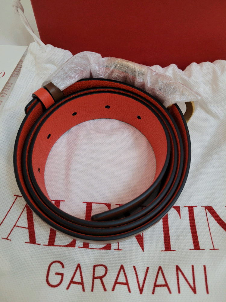 발렌티노 가라바니 리버시블 가죽벨트--2