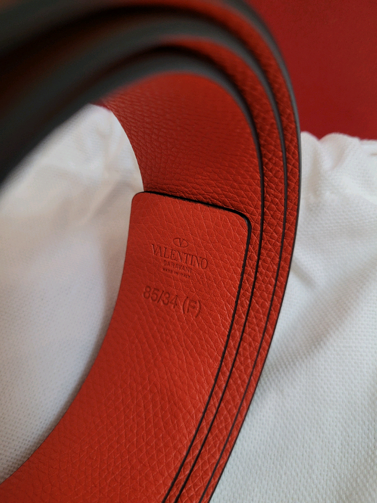발렌티노 가라바니 리버시블 가죽벨트--4