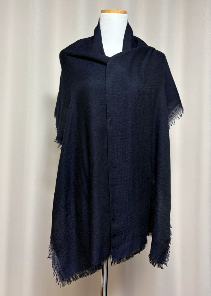 상태좋음)Theory.띠어리.캐시미어.실크.머플러.다크네이비.블랙.스카프.목도리.울.소품.액세서리.숄.명품--3