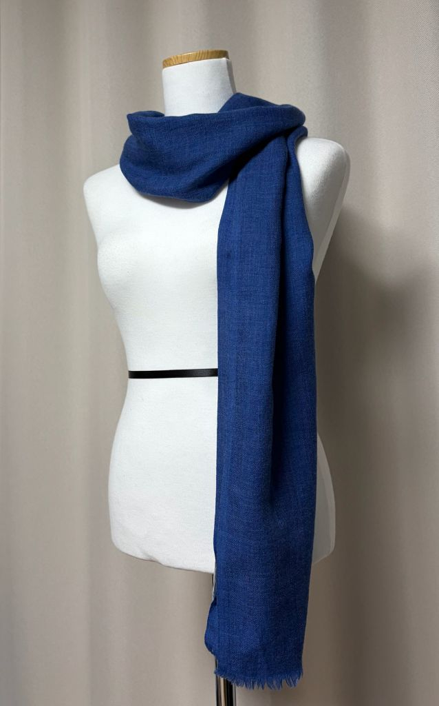 상태좋음)Ermenegildo Zegna.제냐.캐시미어.머플러.코발트블루.스카프.목도리.울.소품.액세서리.숄.명품--1