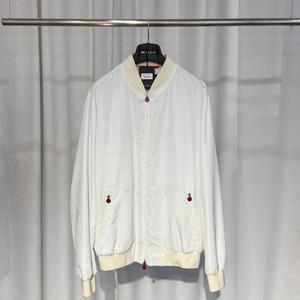 (54)키톤 시그니처 로고 블루종 자켓 화이트