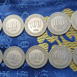 1978년백원 10개 일괄 이미지