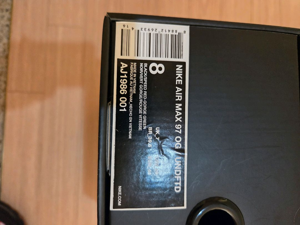 나이키 언디핏 에어맥스 97 블랙 260 사이즈 이미지