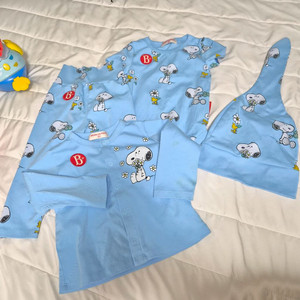 베베드피노 베이비 플라워 스누피 올 오버 라운지웨어 수트 세트90 이미지