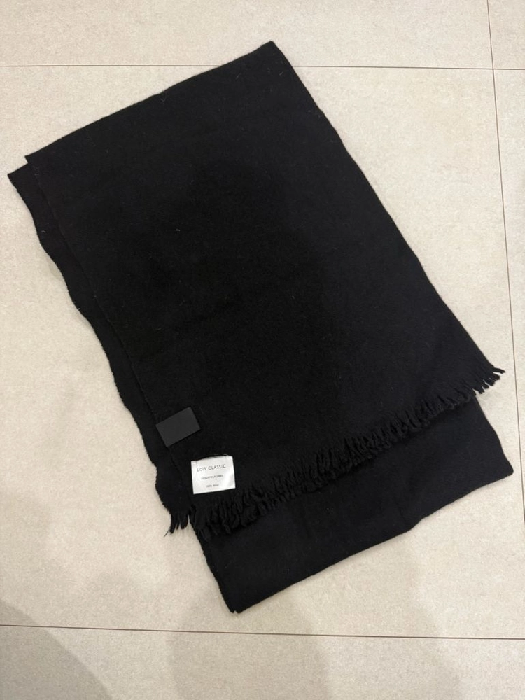 lowclassic wool muffler 로우클래식 울 머플러 블랙 이미지