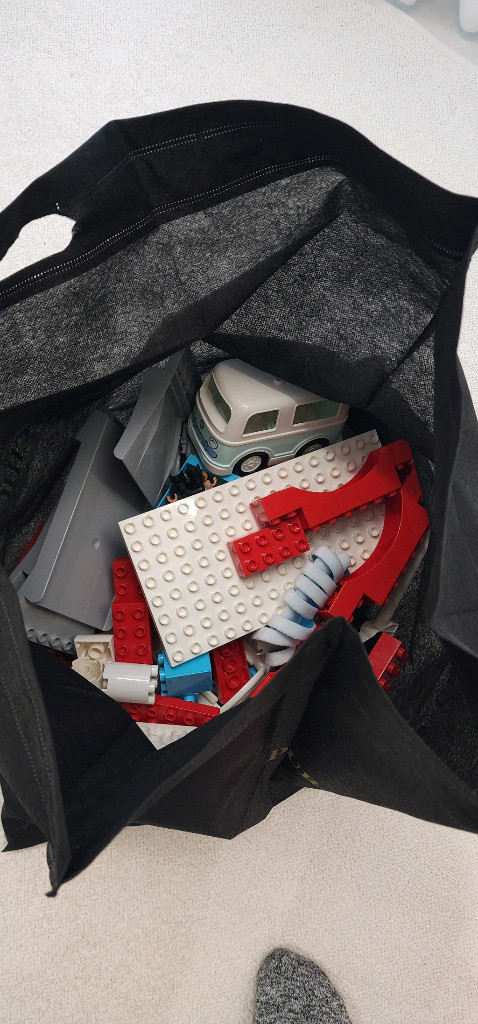 듀플로 블럭 주차장과 세차장, 분리수거차 등--2