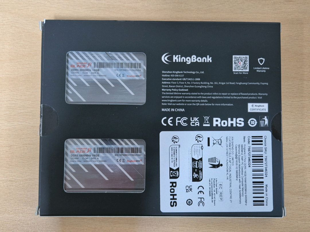 킹뱅크 DDR5 32GB 6800MHz CL34 하이닉스 A다이--1