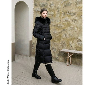 여성 Cacharel Paris 까사렐 구스다운 후드 롱패딩 경량 겨울 아우터 77 / 자라 지컷 오일릴리 랑방