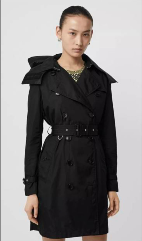 정품)버버리 켄징턴 후드 트렌치--8