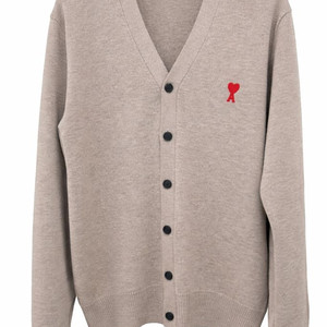 아미 스몰 하트 가디건 베이지 XLL