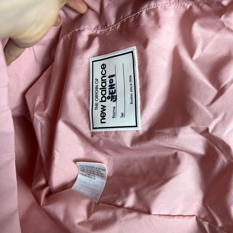 뉴발란스/핑크 바람막이 자켓 점퍼 아동130 7 8/라덴 이미지