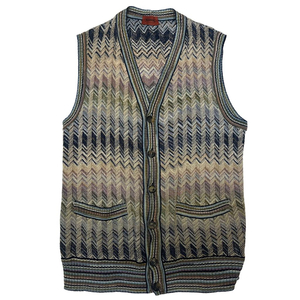 미쏘니 빈티지 멀티컬러 케이블패턴니트베스트 100 이미지