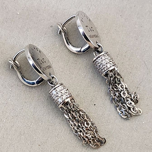 14k 화이트골드 귀걸이