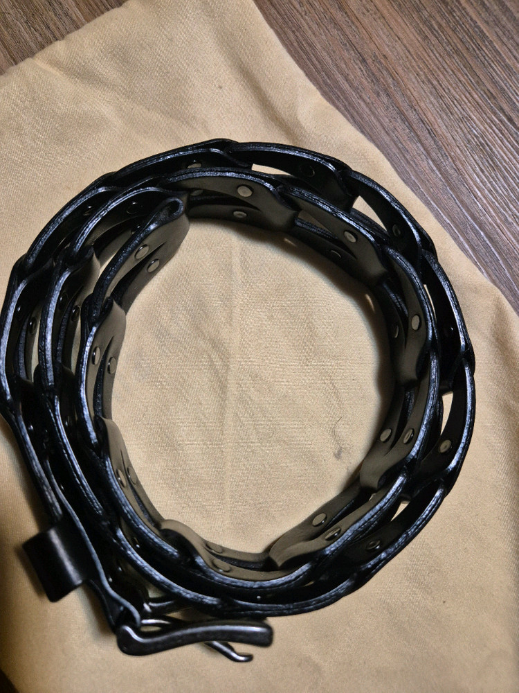 (정품) 올세인ㅊㄷ 가죽 위빙벨트 폴로 라이더--1