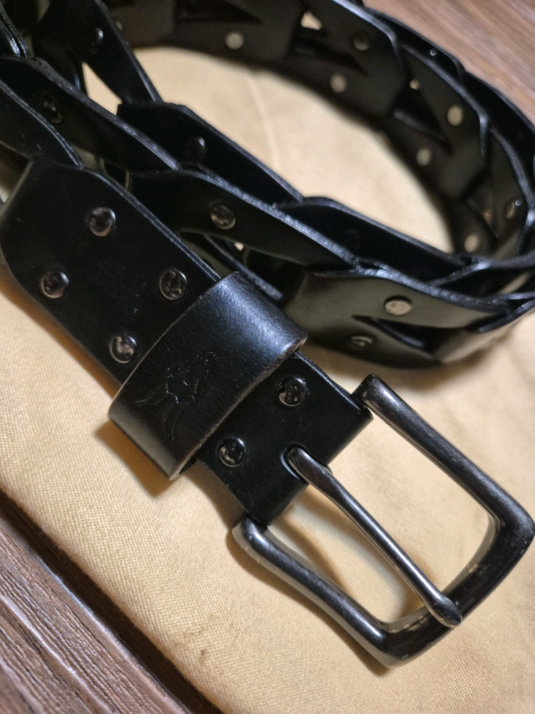 (정품) 올세인ㅊㄷ 가죽 위빙벨트 폴로 라이더--2