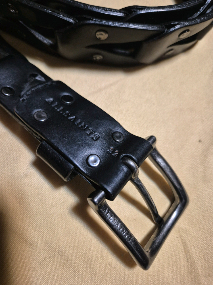 (정품) 올세인ㅊㄷ 가죽 위빙벨트 폴로 라이더--3