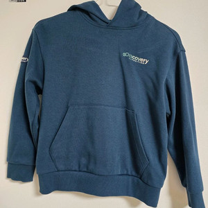 디스커버리 키즈 후드 티셔츠 130사이즈 터콰이즈 이미지