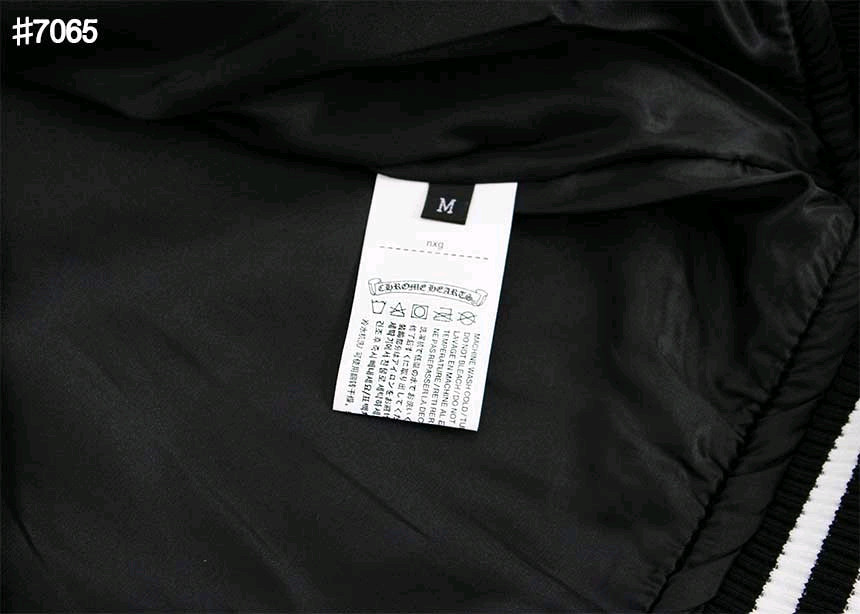 크롬하츠 크로스 레더 홀스슈 바시티 자켓--3